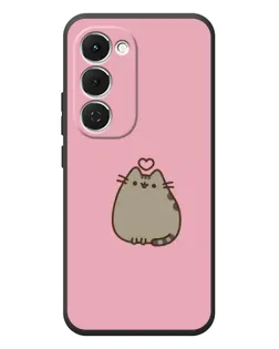 Чехол для TECNO Spark 40 Pro Plus с картинкой «Pusheen сердце»