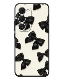 Чехол для TECNO Spark 40 Pro Plus с картинкой «Черные бантики»