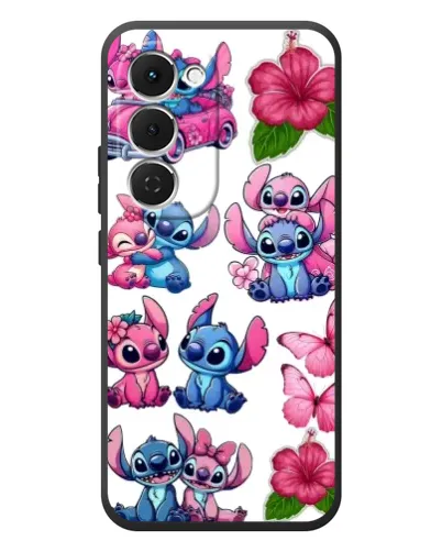 Чехол для TECNO Spark 40 Pro Plus с картинкой «Стикеры Stitch и Angel»