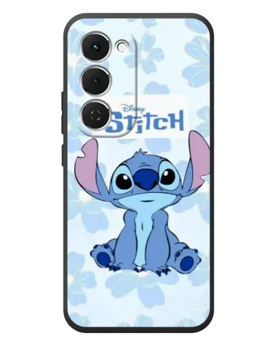 Чехол для TECNO Spark 40 Pro Plus с картинкой «Stitch среди цветов»