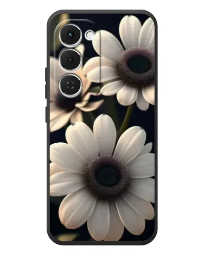 Чехол для TECNO Spark 40 Pro Plus с картинкой «Белые маргаритки макро»