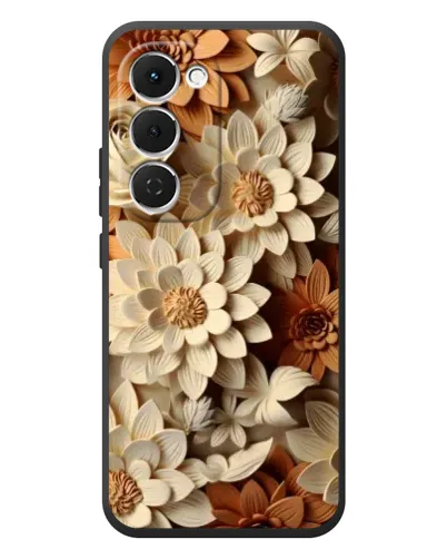 Чехол для TECNO Spark 40 Pro Plus с картинкой «Бежевый флористический декор»