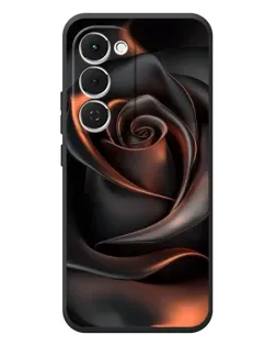 Чохол для TECNO Spark 40 Pro Plus з картинкою «Шовкова чорна троянда»