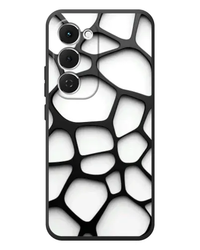 Чехол для TECNO Spark 40 Pro Plus с картинкой «Белая объемная сетка»