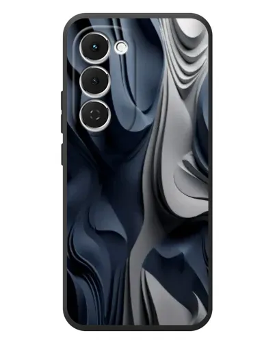 Чехол для TECNO Spark 40 Pro Plus с картинкой «Объемные синие складки»