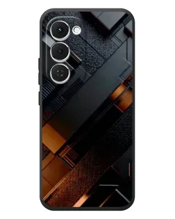 Чехол для TECNO Spark 40 Pro Plus с картинкой «Черные геометрические блоки»