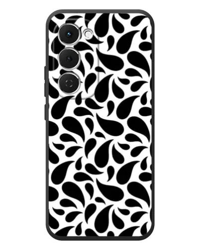 Чехол для TECNO Spark 40 Pro Plus с картинкой «Контрастные черные капли»