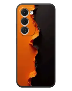 Чехол для TECNO Spark 40 Pro Plus с картинкой «Оранжевый разлом»