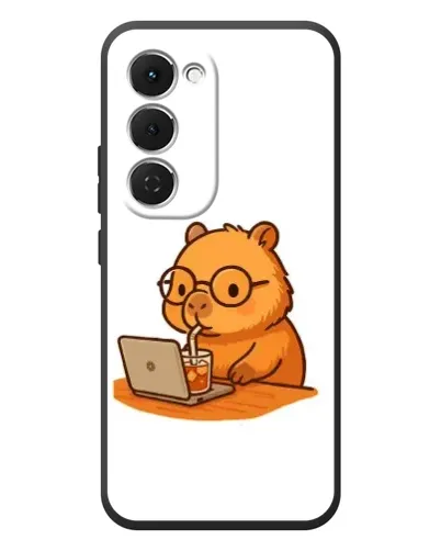 Чехол для TECNO Spark 40 Pro Plus с картинкой «Капибара с ноутбуком» Чехол для TECNO Spark 40 Pro Plus с картинкой «Капибара с ноутбуком»