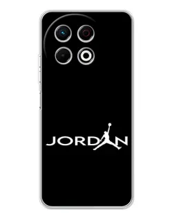 Чехол для TECNO Spark 40 Pro с картинкой «Jordan White Logo»