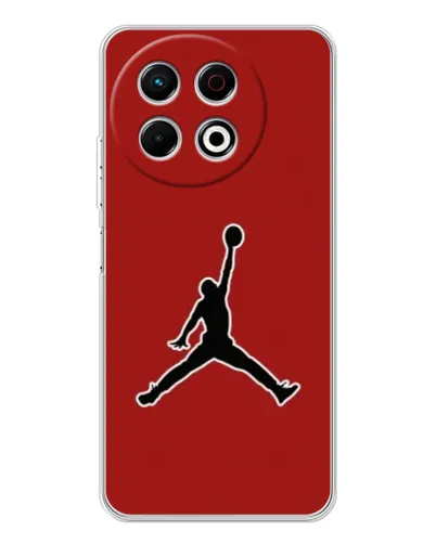Чехол для TECNO Spark 40 Pro с картинкой «Jordan Red Back»