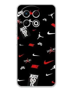 Чехол для TECNO Spark 40 Pro с картинкой «Nike Mix Pattern»
