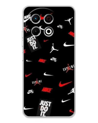 Чехол для TECNO Spark 40 Pro с картинкой «Nike Mix Pattern»