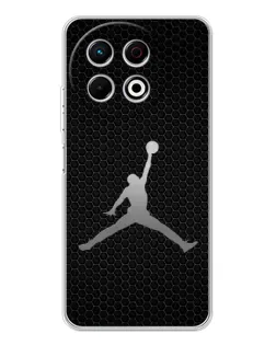 Чехол для TECNO Spark 40 Pro с картинкой «Jordan Dark Carbon»