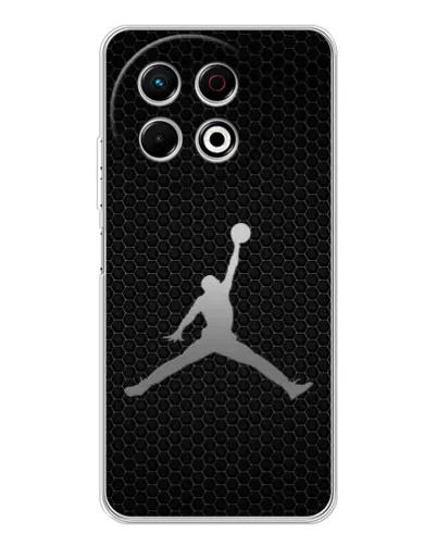 Чехол для TECNO Spark 40 Pro с картинкой «Jordan Dark Carbon»