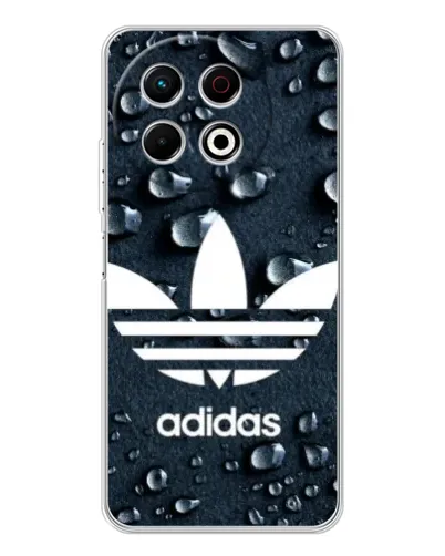 Чехол для TECNO Spark 40 Pro с картинкой «Adidas Trefoil Blue»