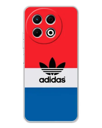 Чехол для TECNO Spark 40 Pro с картинкой «Ретро блоки Adidas»