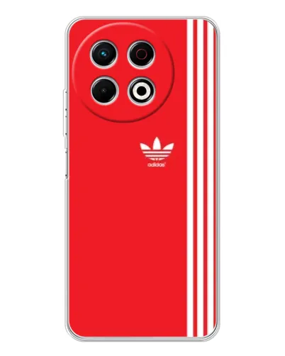 Чехол для TECNO Spark 40 Pro с картинкой «Красный минимализм Adidas»