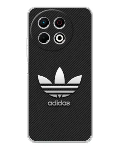 Чехол для TECNO Spark 40 Pro с картинкой «Adidas Карбоновая текстура»