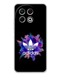 Чехол для TECNO Spark 40 Pro с картинкой «Взрыв красок Adidas»