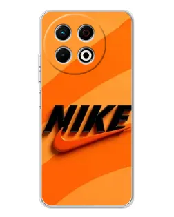 Чехол для TECNO Spark 40 Pro с картинкой «Оранжевый драйв Nike»