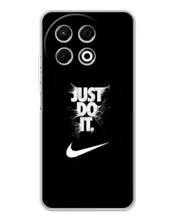 Чехол для TECNO Spark 40 Pro с картинкой «Текстовый принт Nike»
