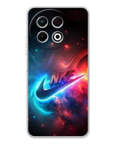 Чехол для TECNO Spark 40 Pro с картинкой «Огненный логотип Nike»