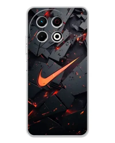 Чехол для TECNO Spark 40 Pro с картинкой «Nike — эффект разломов»
