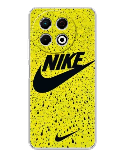 Чехол для TECNO Spark 40 Pro с картинкой «Желтый текстурный Nike»