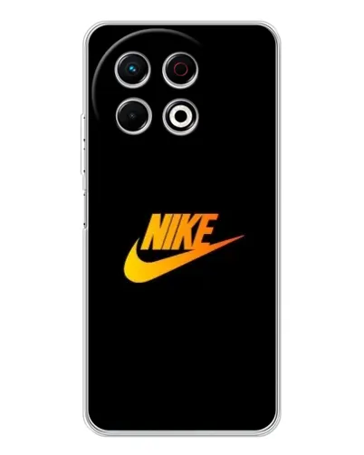 Чехол для TECNO Spark 40 Pro с картинкой «Золотой логотип Nike»