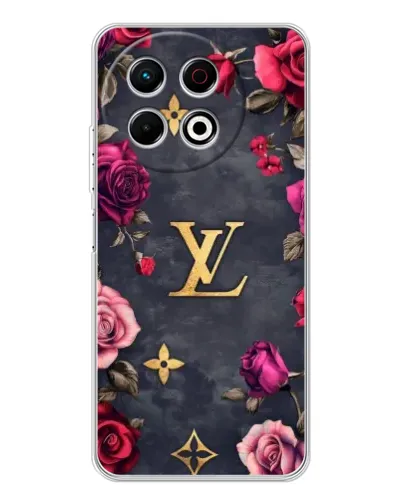 Чехол для TECNO Spark 40 Pro с картинкой «Цветочный Louis Vuitton» Чехол для TECNO Spark 40 Pro с картинкой «Цветочный Louis Vuitton»