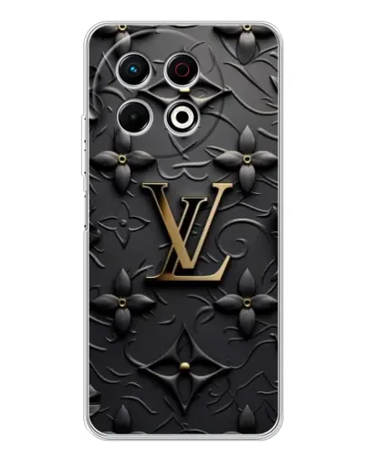 Чехол для TECNO Spark 40 Pro с картинкой «Кожаная текстура LV» Чехол для TECNO Spark 40 Pro с картинкой «Кожаная текстура LV»