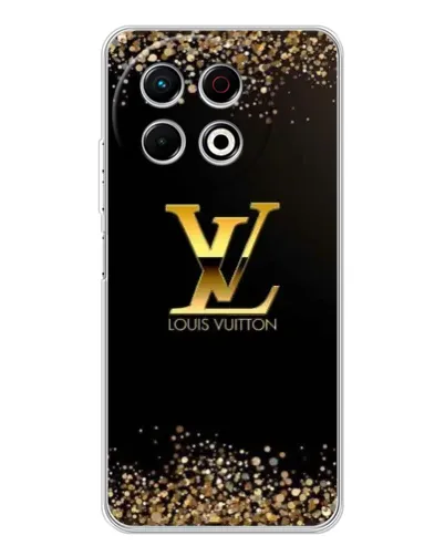 Чехол для TECNO Spark 40 Pro с картинкой «LV — золотые искры» Чехол для TECNO Spark 40 Pro с картинкой «LV — золотые искры»