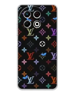 Чехол для TECNO Spark 40 Pro с картинкой «Цветная монограмма LV»