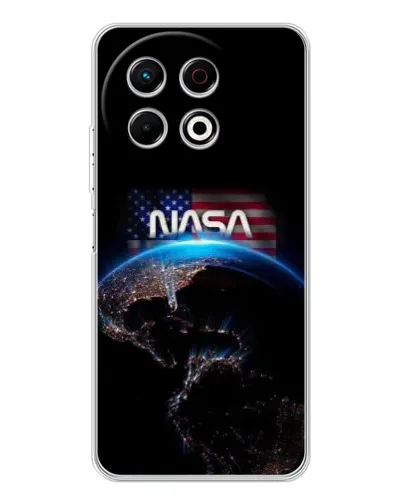 Чехол для TECNO Spark 40 Pro с картинкой «Земля из космоса NASA»