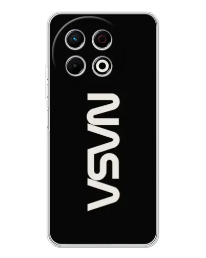 Чехол для TECNO Spark 40 Pro с картинкой «NASA — вертикальный логотип»
