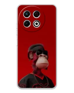 Чехол для TECNO Spark 40 Pro с картинкой «Bored Ape в красном»