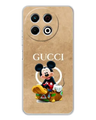 Чохол для TECNO Spark 40 Pro з картинкою «Міккі Маус Gucci — крафт»