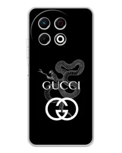 Чохол для TECNO Spark 40 Pro з картинкою «Gucci — срібна змія»