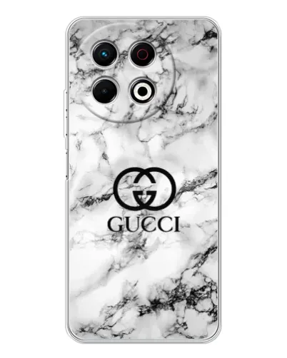 Чохол для TECNO Spark 40 Pro з картинкою «Gucci — мармуровий шик»
