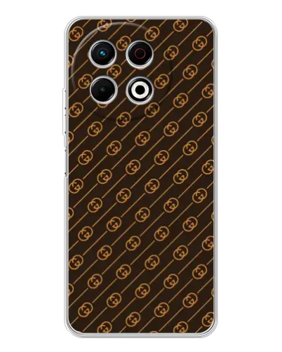 Чохол для TECNO Spark 40 Pro з картинкою «Gucci — золоті діагоналі»