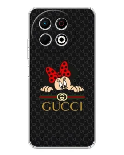Чохол для TECNO Spark 40 Pro з картинкою «Мінні Маус Gucci — чорний»