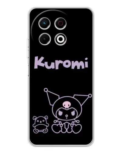 Чохол для TECNO Spark 40 Pro з картинкою «Kuromi — чорний мінімалізм» Чохол для TECNO Spark 40 Pro з картинкою «Kuromi — чорний мінімалізм»