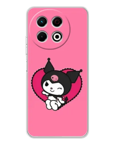 Чохол для TECNO Spark 40 Pro з картинкою «Kuromi — любов у серці» Чохол для TECNO Spark 40 Pro з картинкою «Kuromi — любов у серці»