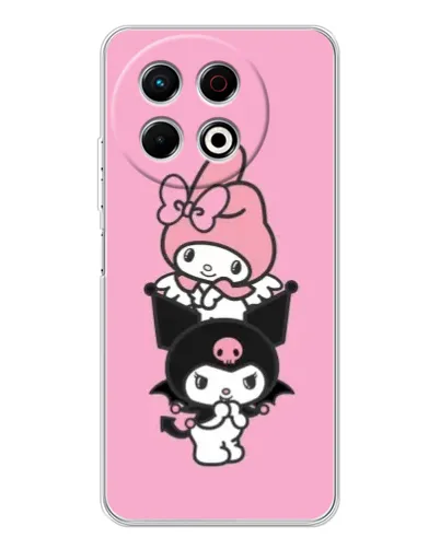 Чохол для TECNO Spark 40 Pro з картинкою «My Melody та Kuromi» Чохол для TECNO Spark 40 Pro з картинкою «My Melody та Kuromi»