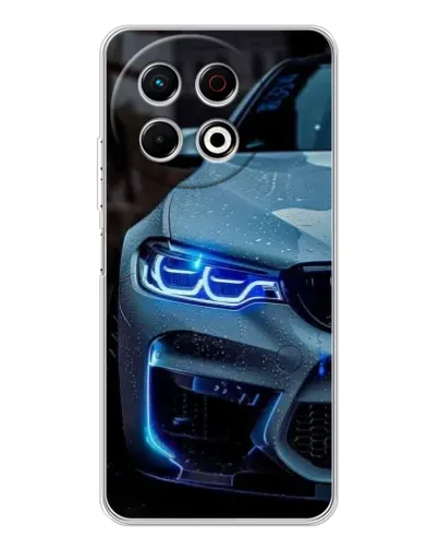 Чехол для TECNO Spark 40 Pro с картинкой «Взгляд BMW с синими фарами» Чехол для TECNO Spark 40 Pro с картинкой «Взгляд BMW с синими фарами»