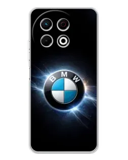 Чохол для TECNO Spark 40 Pro з картинкою «BMW — неонове сяйво»