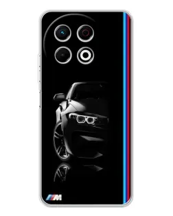 Чехол для TECNO Spark 40 Pro с картинкой «Силуэт BMW в темноте»