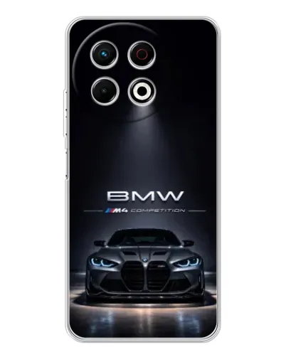 Чехол для TECNO Spark 40 Pro с картинкой «BMW сквозь ночной город» Чехол для TECNO Spark 40 Pro с картинкой «BMW сквозь ночной город»