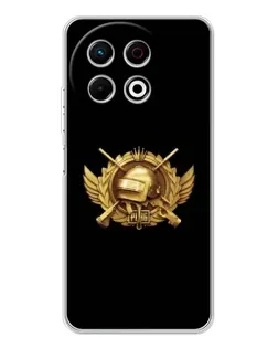Чехол для TECNO Spark 40 Pro с картинкой «PUBG — оранжевый градиент»
